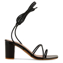HEELSNFEELS Open Toe Block Heeled Gladiators image 4