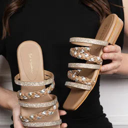 Mast & Harbour Embellished Open Toe Heels-16