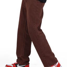 Men Straight Fit Low Rise Brown Jeans-image-40