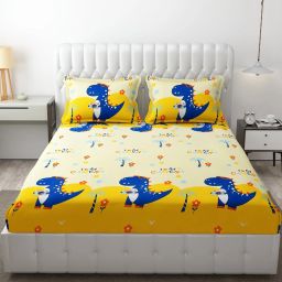 kitchdeco 180 TC Polycotton Double Printed Flat Bedsheet-picture-9