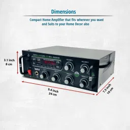 wrx Amplifier Bluetooth USB AUX Input FM Radio SD Card Slot MIC Input Remote Control 160 W AV Power Amplifier image 5