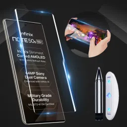 MS-Shield Tempered Glass Guard for Infinix Note 50s 5G+, Advanced HD+ Curved UV Gorilla Glass Protection-15