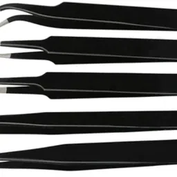 Black ESD Tweezers Kit 5 Pcs Set - for mobile Repair-12
