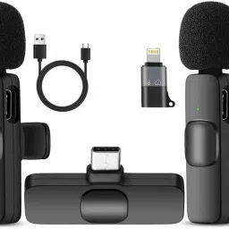 K9 Dual Wireless Microphone (Type-C) with Lightning converter for Vlogging/Recording/YouTube/Online Class/Zoom Call.-image-51