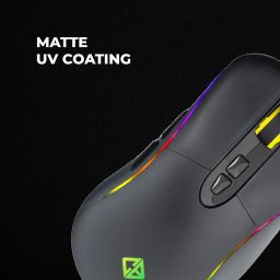 Cosmic Byte Alpha 5000DPI 7 Buttons, PMW3325 Sensor, Spectra RGB Wired Ambidextrous OpticalGaming Mouse image 5
