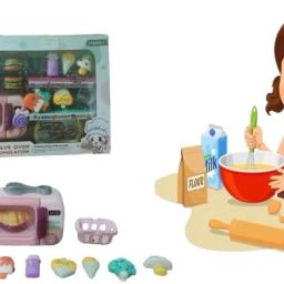 Kids Pretend Kitchen Cooking Accessories Electronic Microwave Food Making Toy-image-21