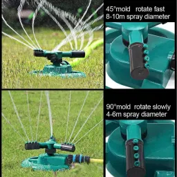 gadget deals Automatic 360 ° Rotating Adjustable Garden Sprinkler 1 L Hose-end Sprayer image 5