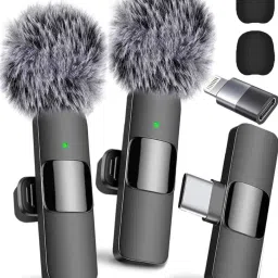 K9 Dual Wireless Lavalier Mic Plug and Play, No Need APP & Bluetooth Collar Microphone-image-78
