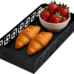 Metal Serving Tray | Multipurpose Rectangle Breakfast & Snacks Tray Tray Serving Set-29