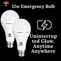 Set of 2 Auto-On Emergency Bulbs – 12W Each 3 hrs Bulb Emergency Light-image-24