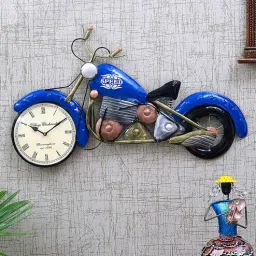 craft tree Blue Metal Analog Wall Clock-picture-46