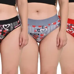 Pack of 3 Women Hipster Multicolor Panty-image-39