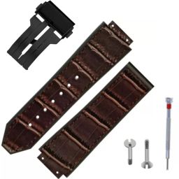 Bharasoft [HBAL]Compatible Strap for HUB-LOT Watches, With Lock & Tool 25 mm Genuine Leather Watch Strap-image-4