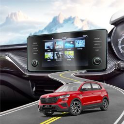 spartan shield Screen Guard for SKODA KUSHAQ 8 INCH INFOTAINMENT with Rotary Knobs || | Car Display Music Stereo Protector | Kushq 9H TouchScreen Accessories [Not Tempered Glass]-image-15