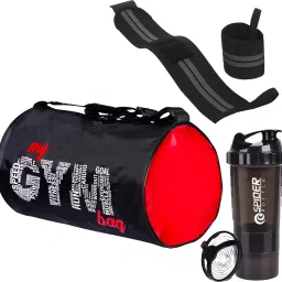 All-in-One Fitness Combo Gym Shaker, Gym Bag & Wristband For Men & Women Fitness Accessory Kit Kit-image-53