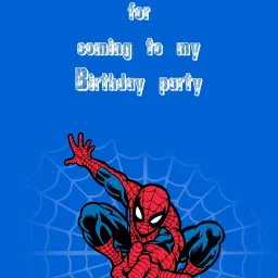 Spiderman Thank You Invitation Card-image-5