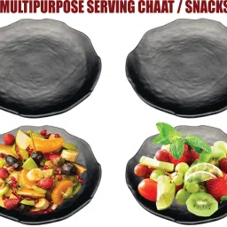 4 Pcs. Multipurpose Starter Plate for all type of chaat/dessert and snacks B145 Sizzler Tray-image-46