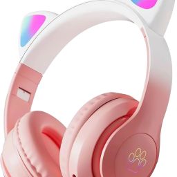 Kids Headphones Wireless, Girls/Boys Cat Ear Bluetooth Bluetooth Headset-11