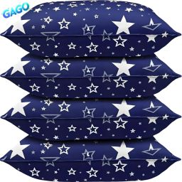 Luxury Polyester Fibre Abstract Sleeping Pillow Pack of 4-11