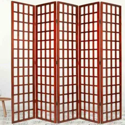 shilpi Brown Mango Wood Petunia And Mdf Handmade Room Dividers (Set Of 5)-picture-19