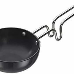 Non-Stick Hard Anodized Aluminium Vagharia Spice Heating Tadka Pan/Frying Pan Tadka Pan 13 cm diameter with Lid 0.1 L capacity-picture-5
