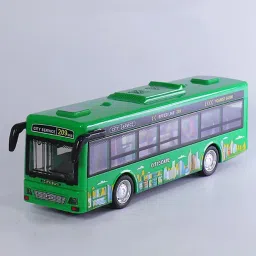 Toy Bus For Kids Plastic Long Bus Toy Light Music Openable Door Friction Power-image-22