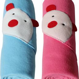 Solid Crib Hooded Baby Blanket for AC Room-image-53