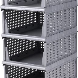 Plastic Foldable and Stackable Closet Drawer Organizer for Clothes (Pack of 4) PVC Collapsible Wardrobe-17
