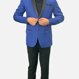gargian master cut Men Self Design Single Breasted Formal, Party Blazer-picture-1