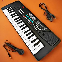 A463 Piano Toy with Microphone, USB Power Cable & Sound Recording Function Best Birthday Gift for Boys and Girls Musical Instruments Latest Analog Analog Portable Keyboard-image-79