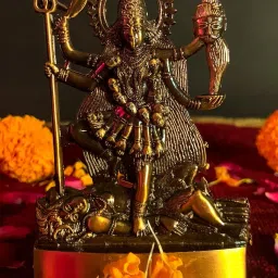 durga maa Kali Murti Antique Gold Metal Statue Decorative Showpiece-12 cm-image-71