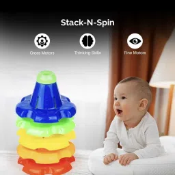 zokato Stack N Spin Play Spinning Toy With Stacking (Multicolor) image 5