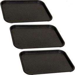 Plastic Serving Tray Platter Rectangular Trays for Drink Breakfast Tea 11x14inch Tray-15