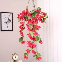 arick decor Red Artificial Bougainvillea Flower Bush-picture-30