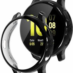 KAZUKI Front and Back Screen Guard for Full Coverage Soft Plated TPU Screen Protective Bumper Case Cover for Samsung Galaxy Watch Active 2 44mm Smart Watch (Flexible|Silicone)-image-80