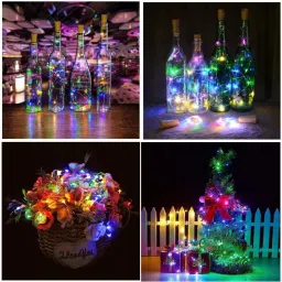 golden heart 20 LEDs 1.98 m Multicolor Steady String Rice Lights image 3