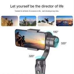 MRK VENTURES Smartphone Gimbal Stabilizer,3-Axis Phone Gimbal w/Fill Light 3 Axis Gimbal for Mobile image 4