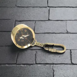 amishi blissful decor compas Locking ,Keychain (Gold)Keyring for Car, Bike, and Home Keys Compass image 4