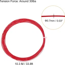 red champion Badminton Racket String (Wire) Pack of 4 Multi Color 0.7 Badminton String - 10.3 m image 5