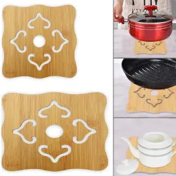 Wood Trivet Mat for Hot Dishes/Pot/Bowl/Teapot/Coaster Holders Glossy Trivet-image-81