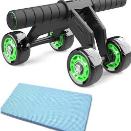 Four Wheel AB Roller With Mat Abdominal Fitness Training and Stomach Exerciser Ab Exerciser-image-60
