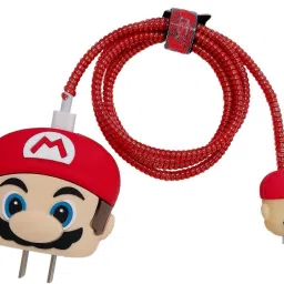 ZimniasO Charger Cover for iPhone 18W-20W Charger, 3D Cartoon Design Mario Spiral Cover Cable Protector-picture-26