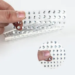 White Style Pearl Stick Hair bindi Hair Style Decore bindi for Girls (50 PCS) Hair Tattoo/Sticker-image-7