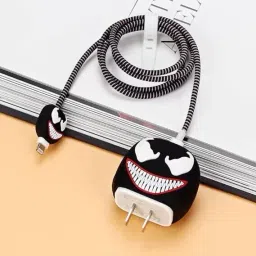 AUDICE iPhone Charger Cover For 18W/20W | Cute 3D Cartoon Character Venom Cable Protector-image-89