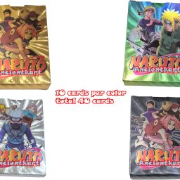 Naruto cards Rainbow Gold Silver Black Shinning PVC waterproof cards set of 40-27