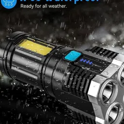 insignia decor 4 in 1 LED Torch with Battery Indicator rechargeable High Power Long battery_L28 Torch image 2