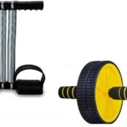 AB WHEEL AND TUMMY TRIMMER COMBO FOR FAT CUTTING AND ABDOMINAL MUSCLE BUILDING Fitness Accessory Kit Kit-20