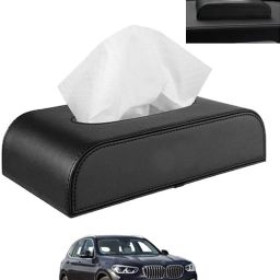 Black Tissue Holder Leatherite/Include Tissue/Save Space For Home/Car/Office-257 Vehicle Tissue Dispenser-picture-31