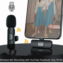 ™ K8 Wireless Microphone Recording Live Broadcast Mic For Android Youtubers Collar Mic-12