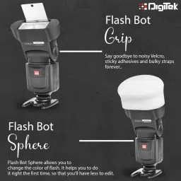 DIGITEK Professional Flash Accessories Kit Universally Compatible | New Labeled Flash Diffuser | Bounce | Grid| Gel | Grip & Sphere. (DFB 001) Flash image 4